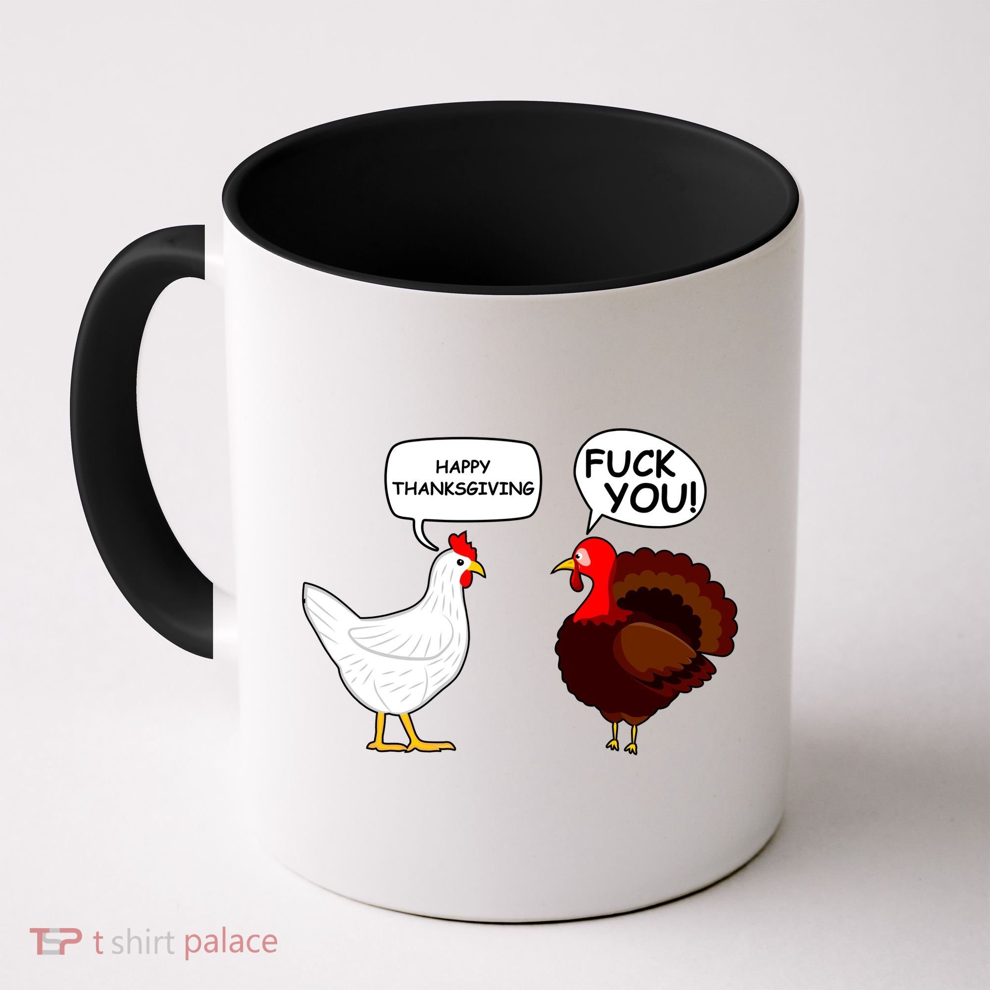 Funny Happy Thanksgiving Chicken Vs Turkey Coffee Mug