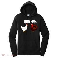 Funny Happy Thanksgiving Chicken Vs Turkey Women's Hoodie thumb 0