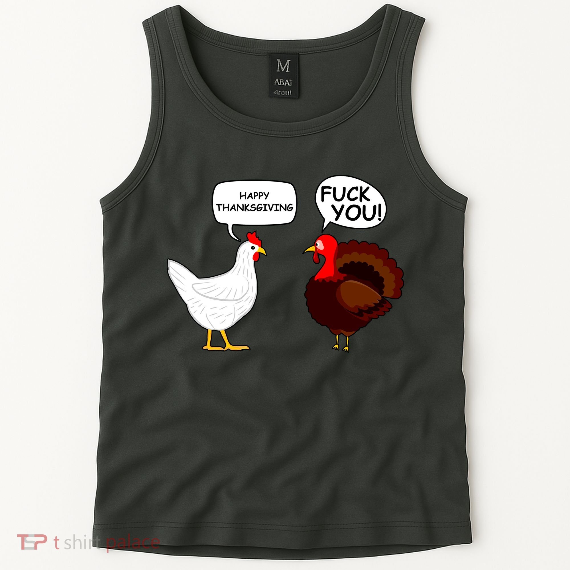 Funny Happy Thanksgiving Chicken Vs Turkey Tank Top