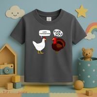 Funny Happy Thanksgiving Chicken Vs Turkey Toddler T-Shirt thumb 3