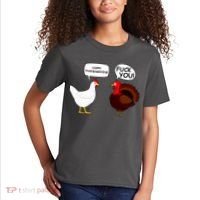 Funny Happy Thanksgiving Chicken Vs Turkey Kids T-Shirt thumb 2