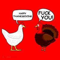 Funny Happy Thanksgiving Chicken Vs Turkey Santa Hat thumb 1