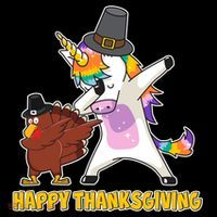 Funny Happy Thanksgiving Dabbing Turkey and Unicorn Coffee Mug thumb 5