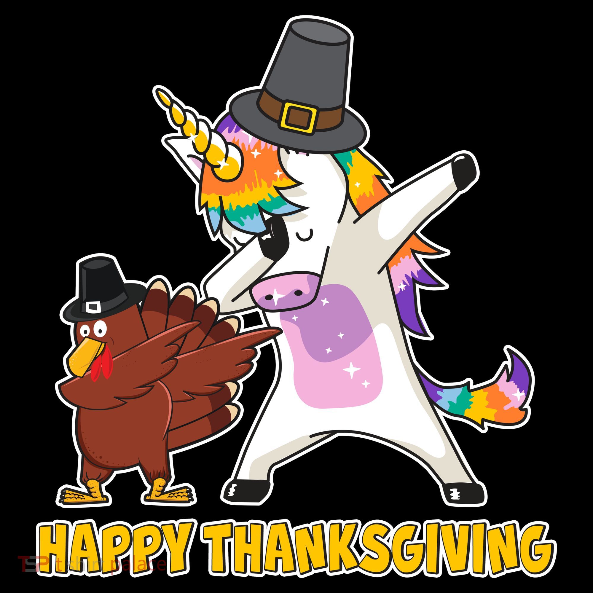 Funny Happy Thanksgiving Dabbing Turkey and Unicorn Coffee Mug