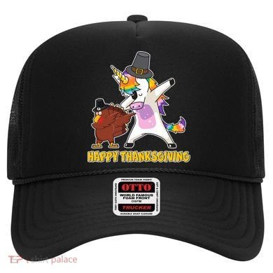 Funny Happy Thanksgiving Dabbing Turkey and Unicorn Hat