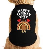 Funny Happy Turkey Day Doggie Tank thumb 0