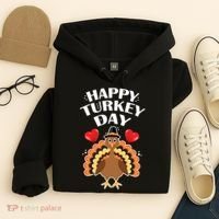 Funny Happy Turkey Day Hoodie thumb 4