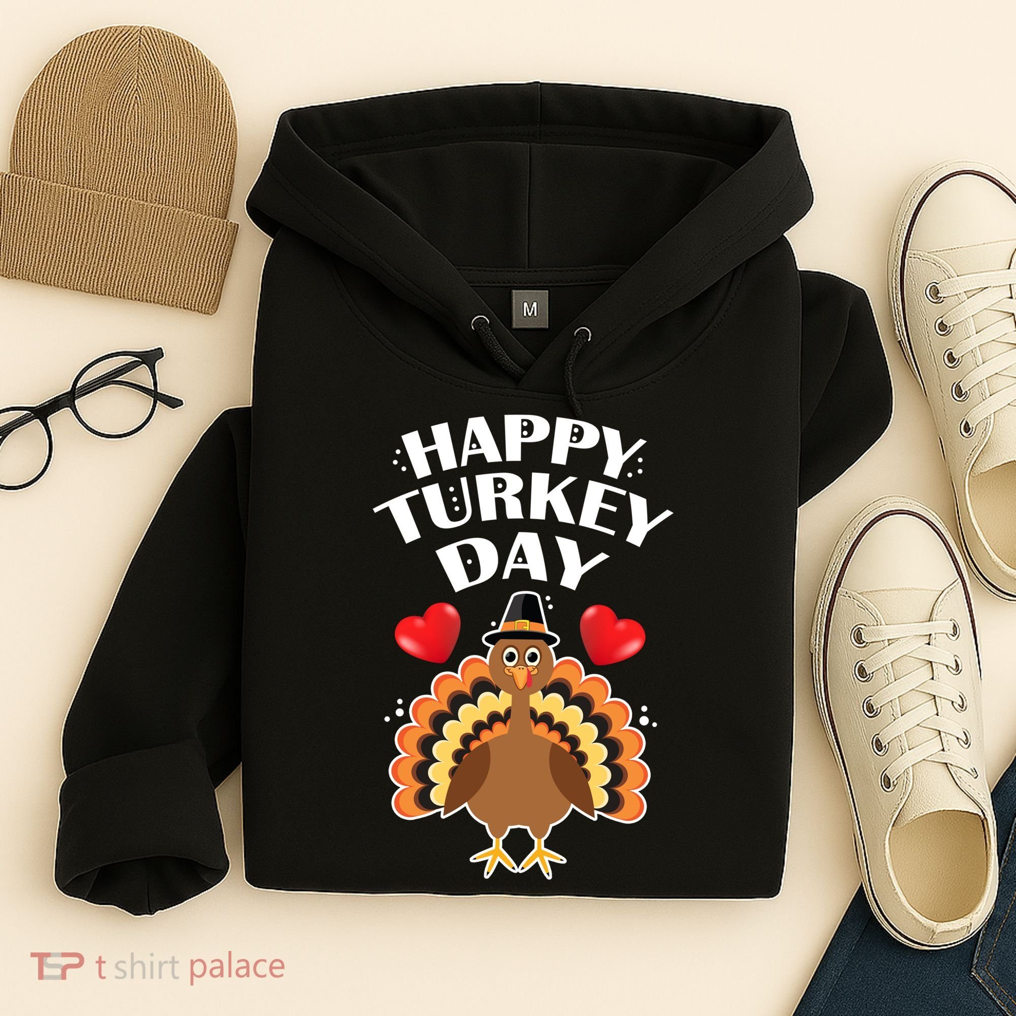 Funny Happy Turkey Day Hoodie