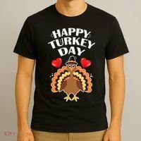 Funny Happy Turkey Day T-Shirt thumb 3