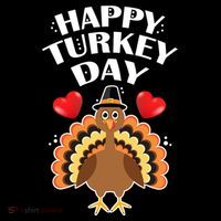 Funny Happy Turkey Day Button thumb 1