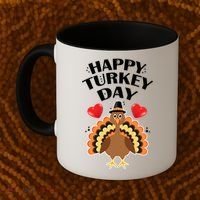 Funny Happy Turkey Day Coffee Mug thumb 2