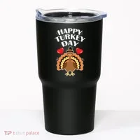 Funny Happy Turkey Day Tumbler thumb 0