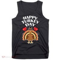 Funny Happy Turkey Day Tank Top thumb 0