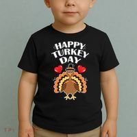 Funny Happy Turkey Day Toddler T-Shirt thumb 2