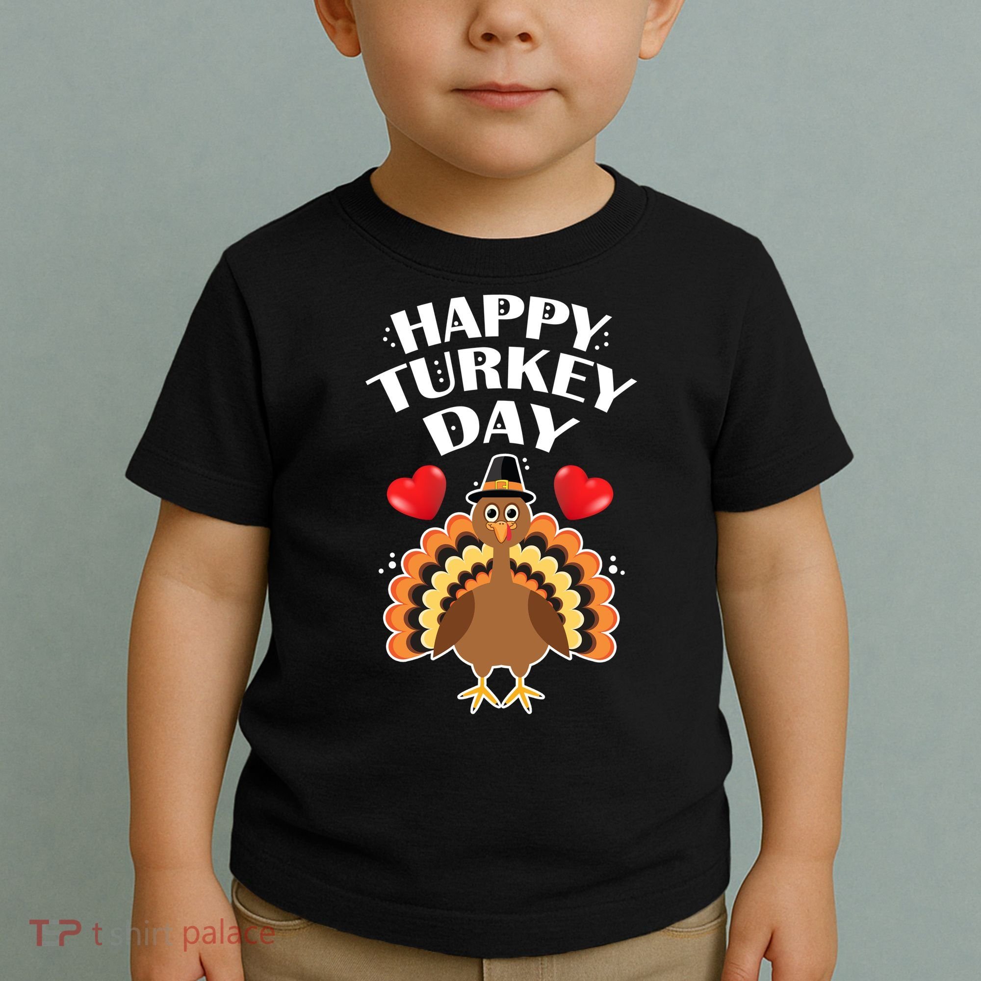 Funny Happy Turkey Day Toddler T-Shirt