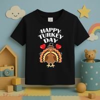 Funny Happy Turkey Day Toddler T-Shirt thumb 3