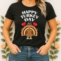 Funny Happy Turkey Day Women's T-Shirt thumb 2
