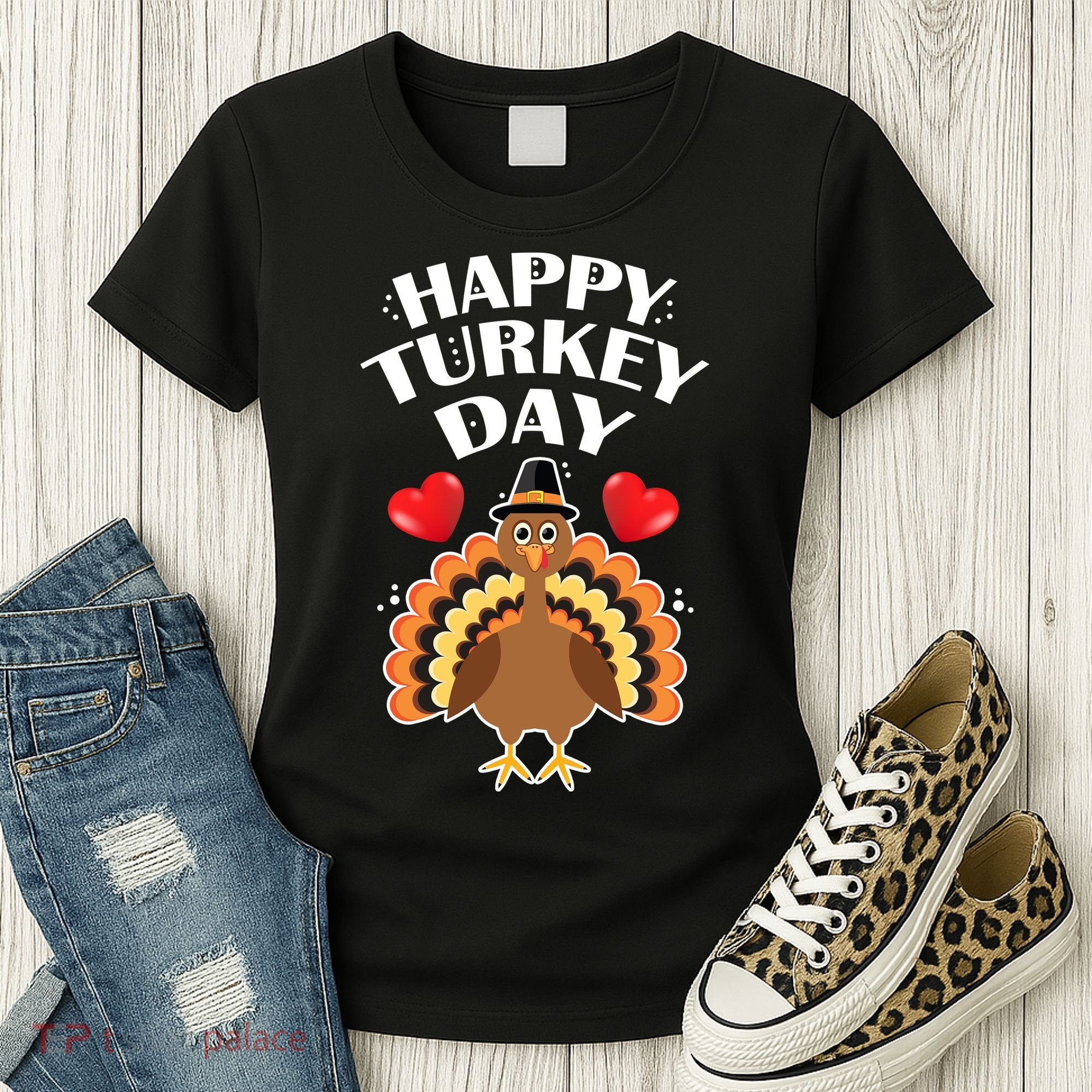 Funny Happy Turkey Day Women's T-Shirt