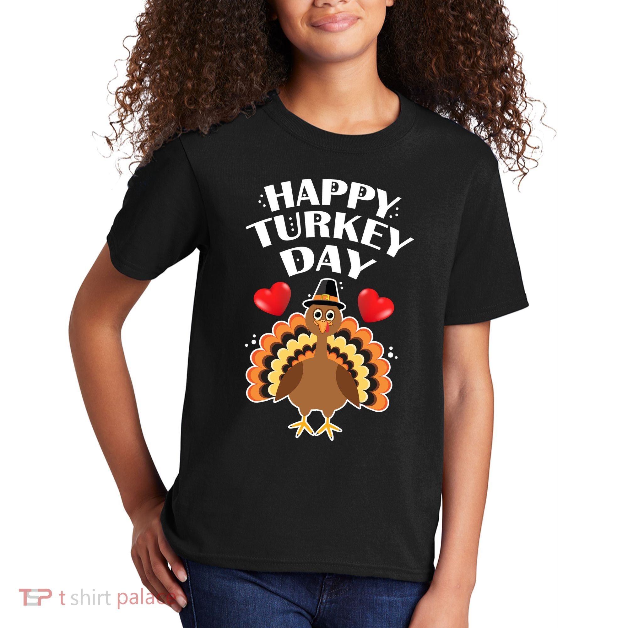 Funny Happy Turkey Day Kids T-Shirt
