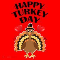 Funny Happy Turkey Day Santa Hat thumb 1