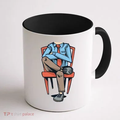 Funny Headless Man Coffee Mug back