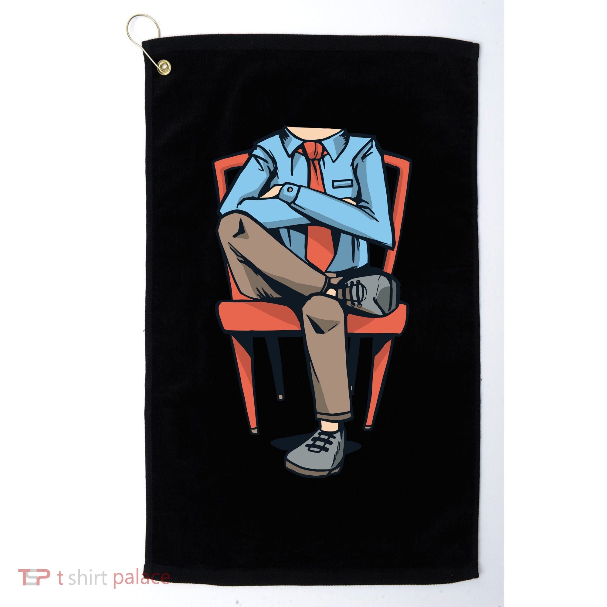 Funny Headless Man Golf Towel
