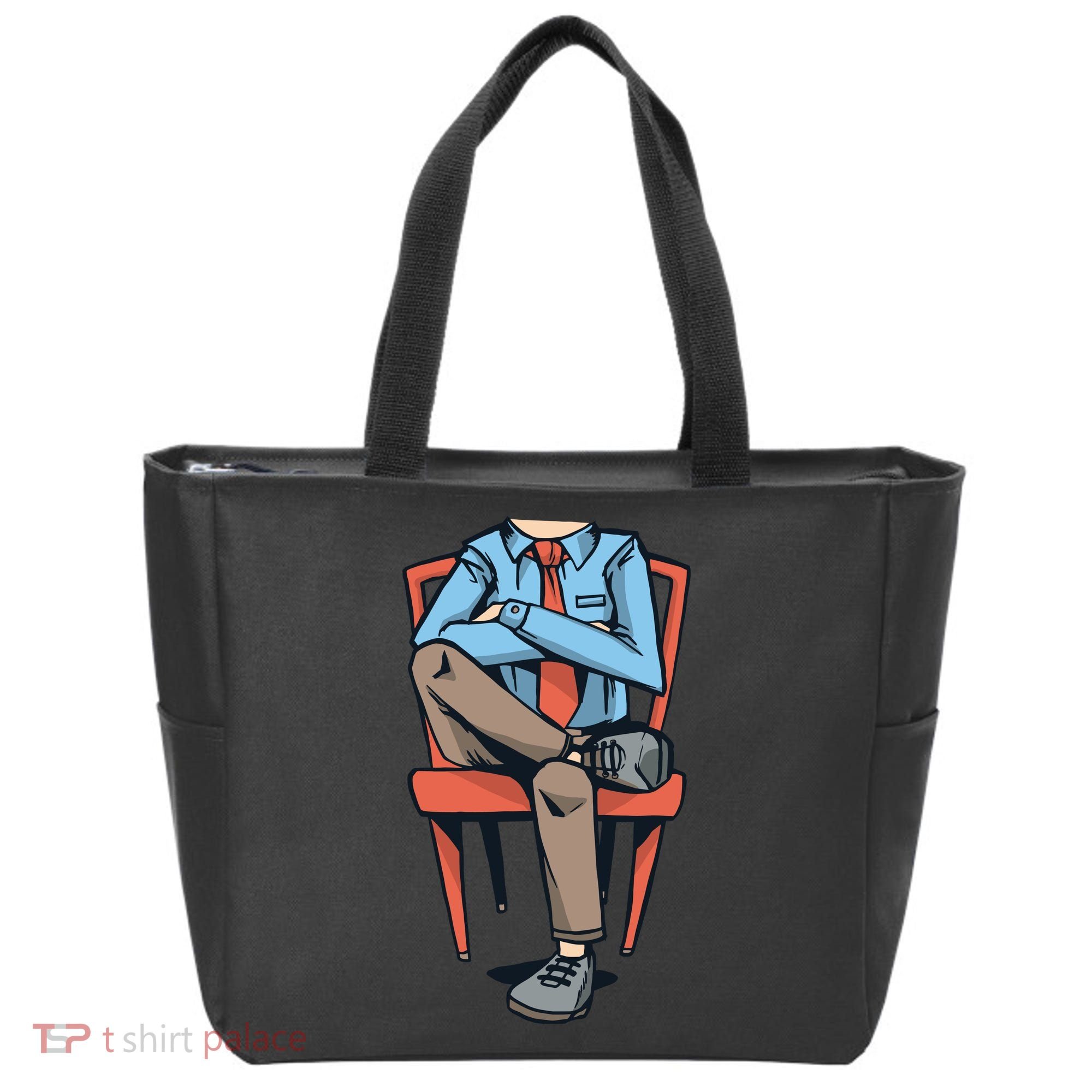 Funny Headless Man Tote Bag