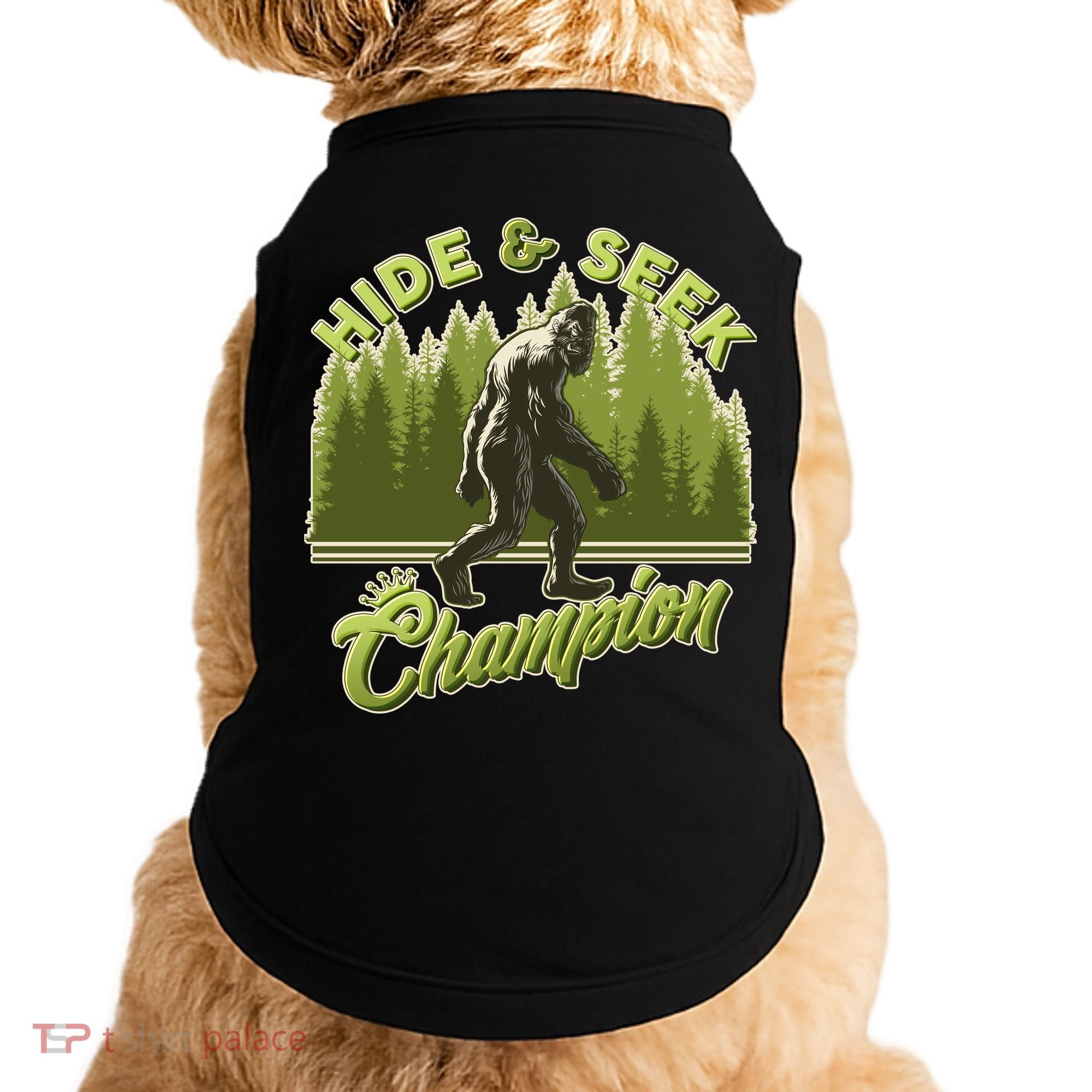 Funny Hide & Seek Champion Big Foot Sasquatch Monster  Doggie Tank