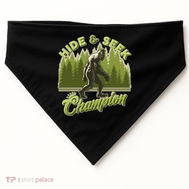 Funny Hide & Seek Champion Big Foot Sasquatch Monster  USA-Made Doggie Bandana