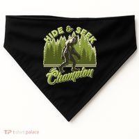 Funny Hide & Seek Champion Big Foot Sasquatch Monster  USA-Made Doggie Bandana thumb 0
