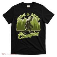 Funny Hide & Seek Champion Big Foot Sasquatch Monster  T-Shirt thumb 0