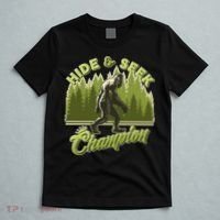 Funny Hide & Seek Champion Big Foot Sasquatch Monster  T-Shirt thumb 5