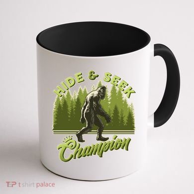 Funny Hide & Seek Champion Big Foot Sasquatch Monster  Coffee Mug back