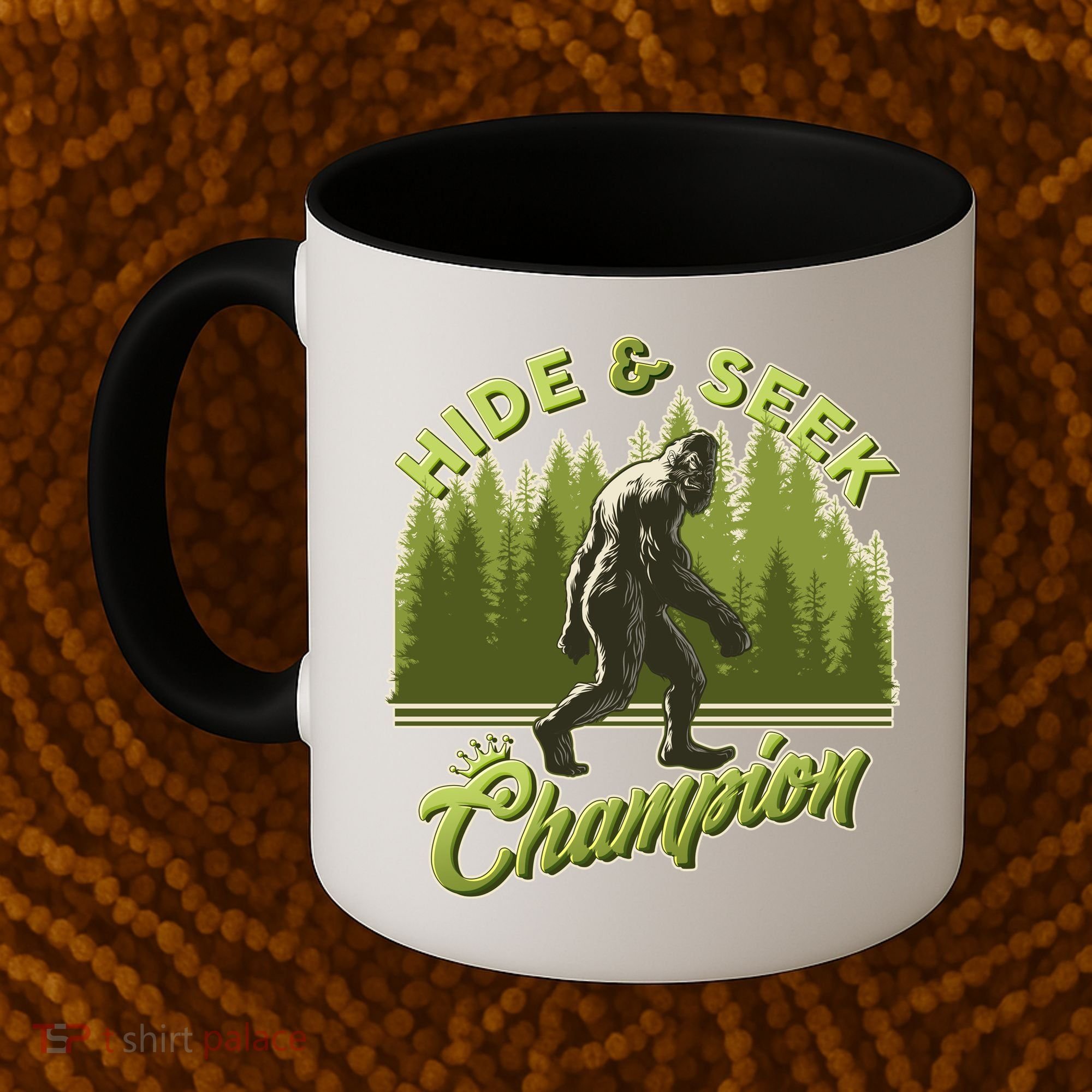 Funny Hide & Seek Champion Big Foot Sasquatch Monster  Coffee Mug