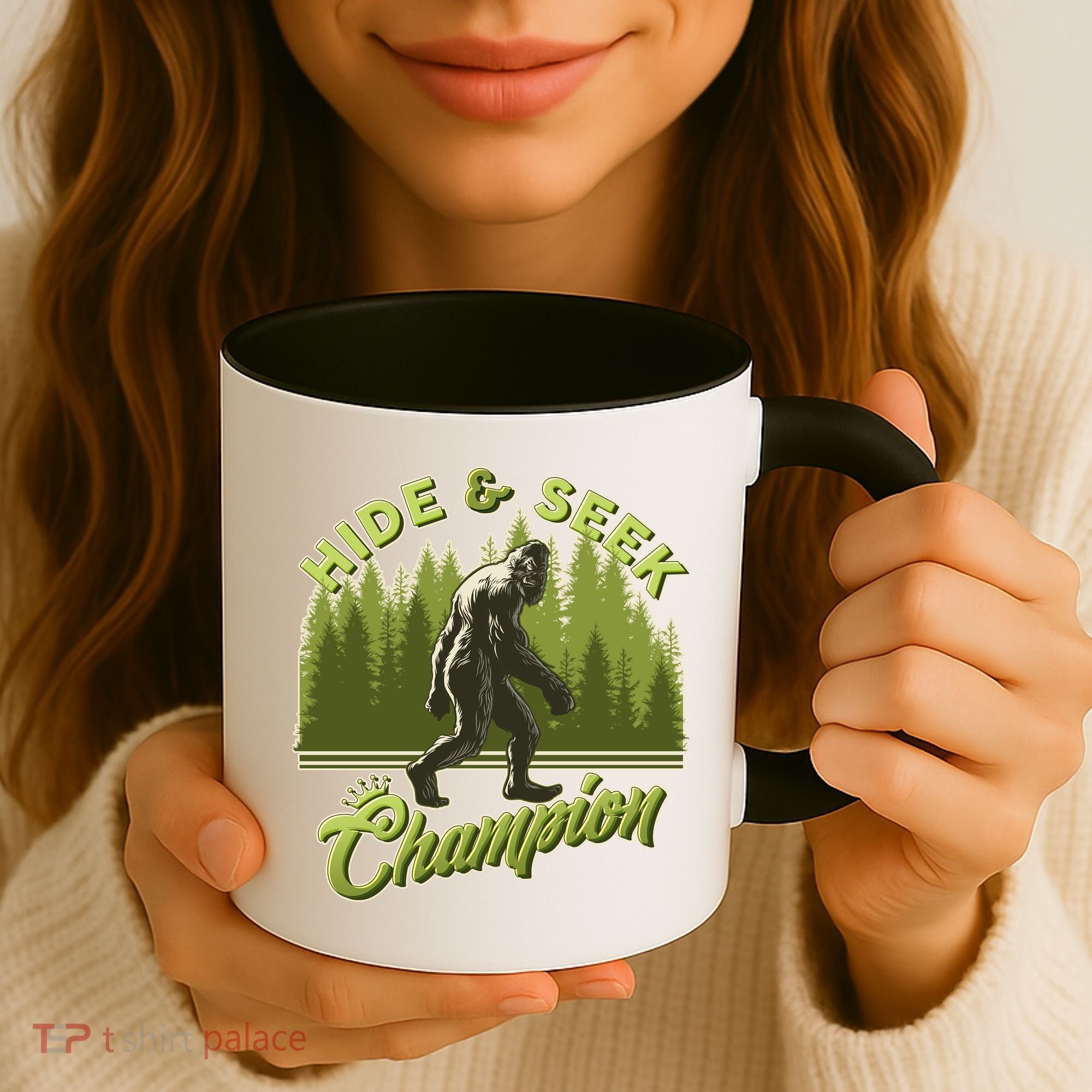 Funny Hide & Seek Champion Big Foot Sasquatch Monster  Coffee Mug