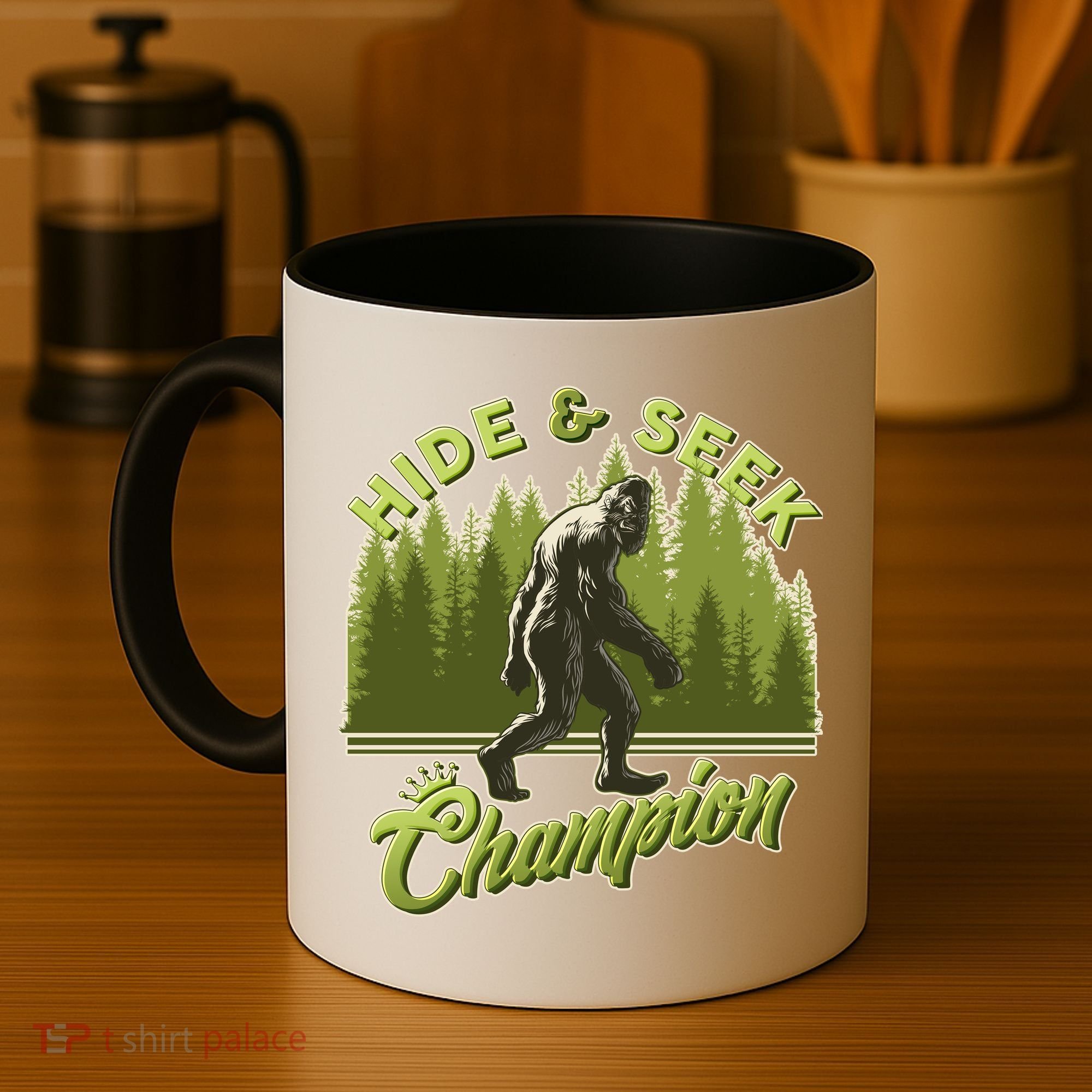 Funny Hide & Seek Champion Big Foot Sasquatch Monster  Coffee Mug