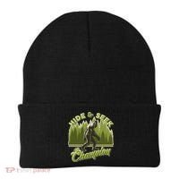 Funny Hide & Seek Champion Big Foot Sasquatch Monster  Beanie thumb 0