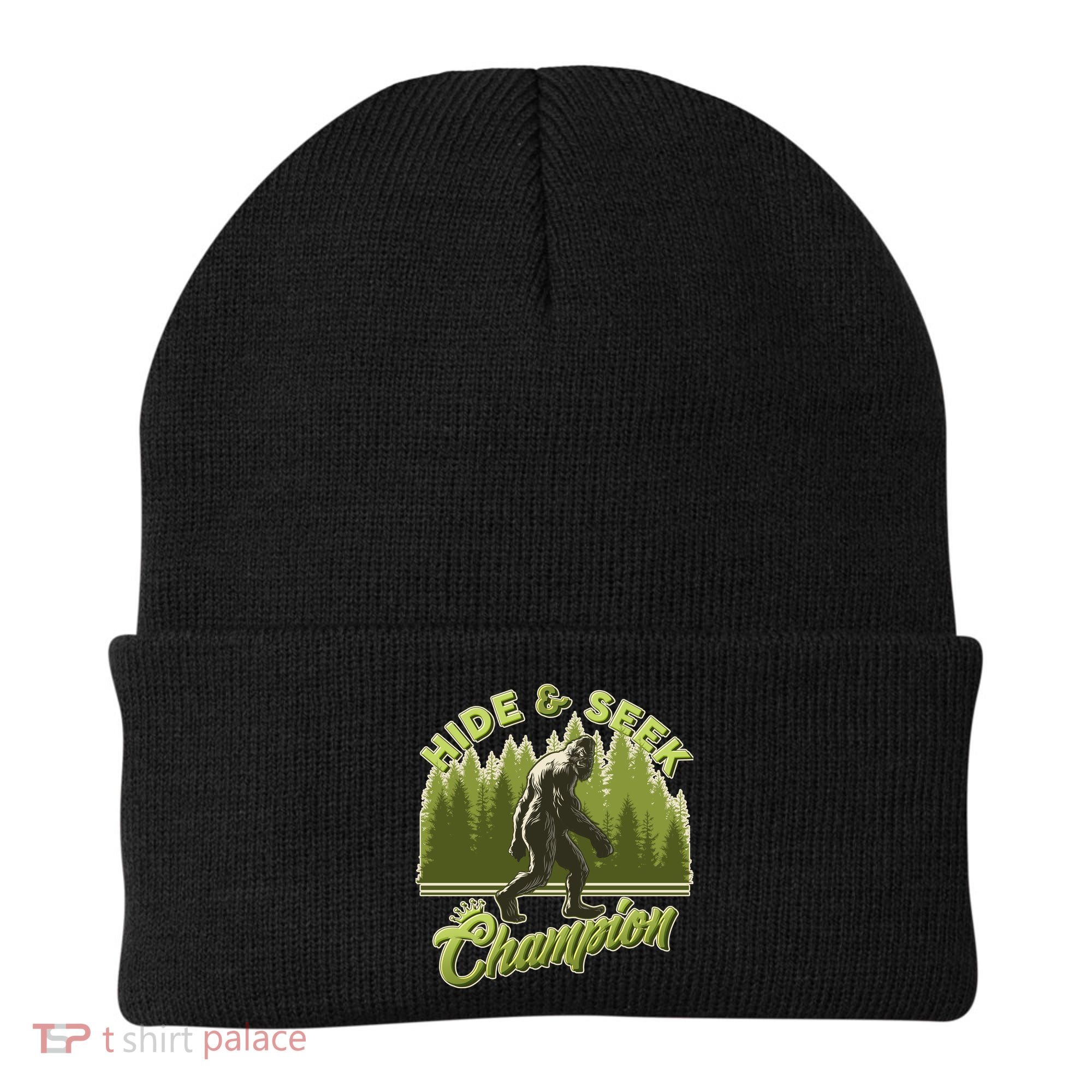 Funny Hide & Seek Champion Big Foot Sasquatch Monster  Beanie