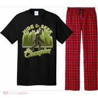 Funny Hide & Seek Champion Big Foot Sasquatch Monster  Pajama Set thumb 0