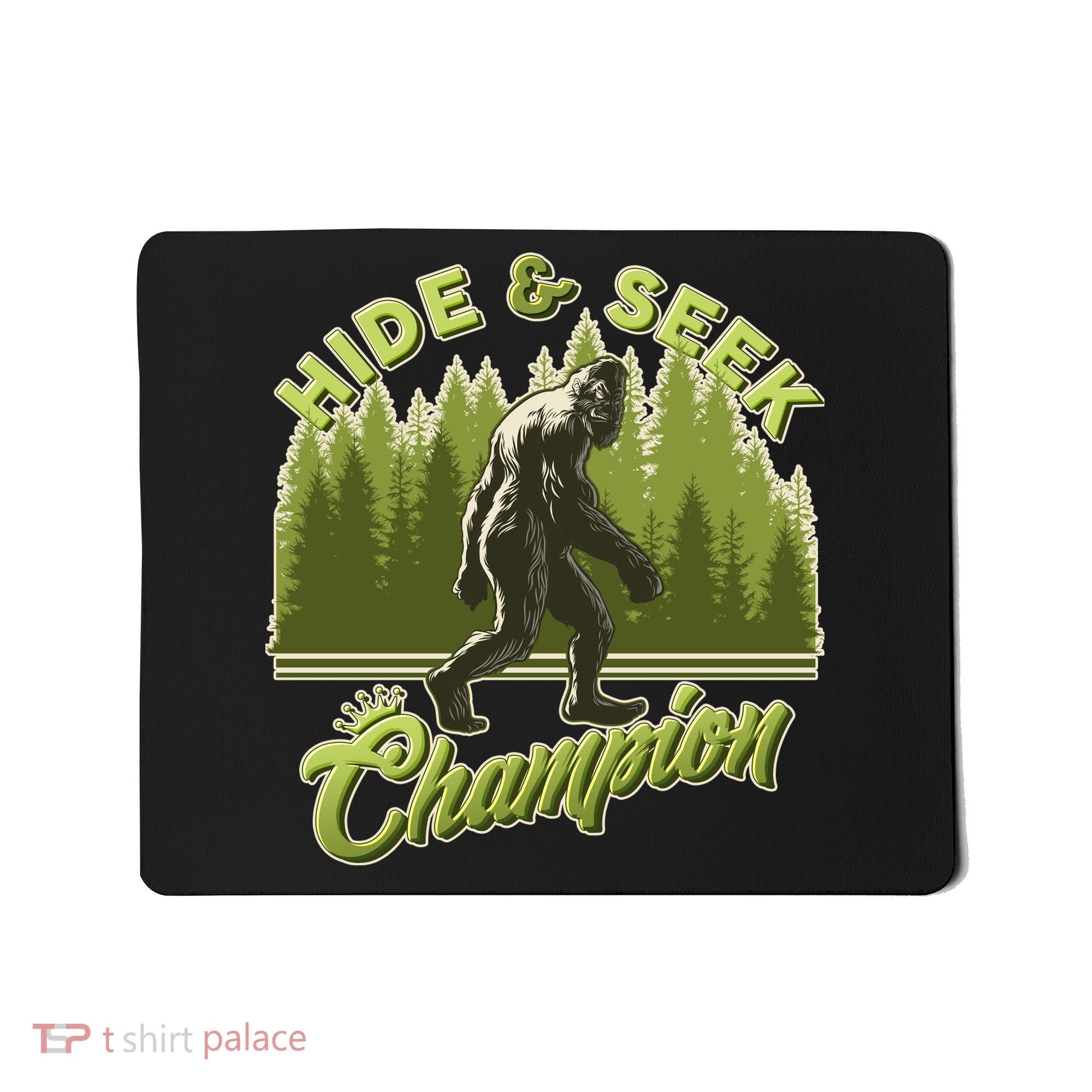 Funny Hide & Seek Champion Big Foot Sasquatch Monster  Mousepad