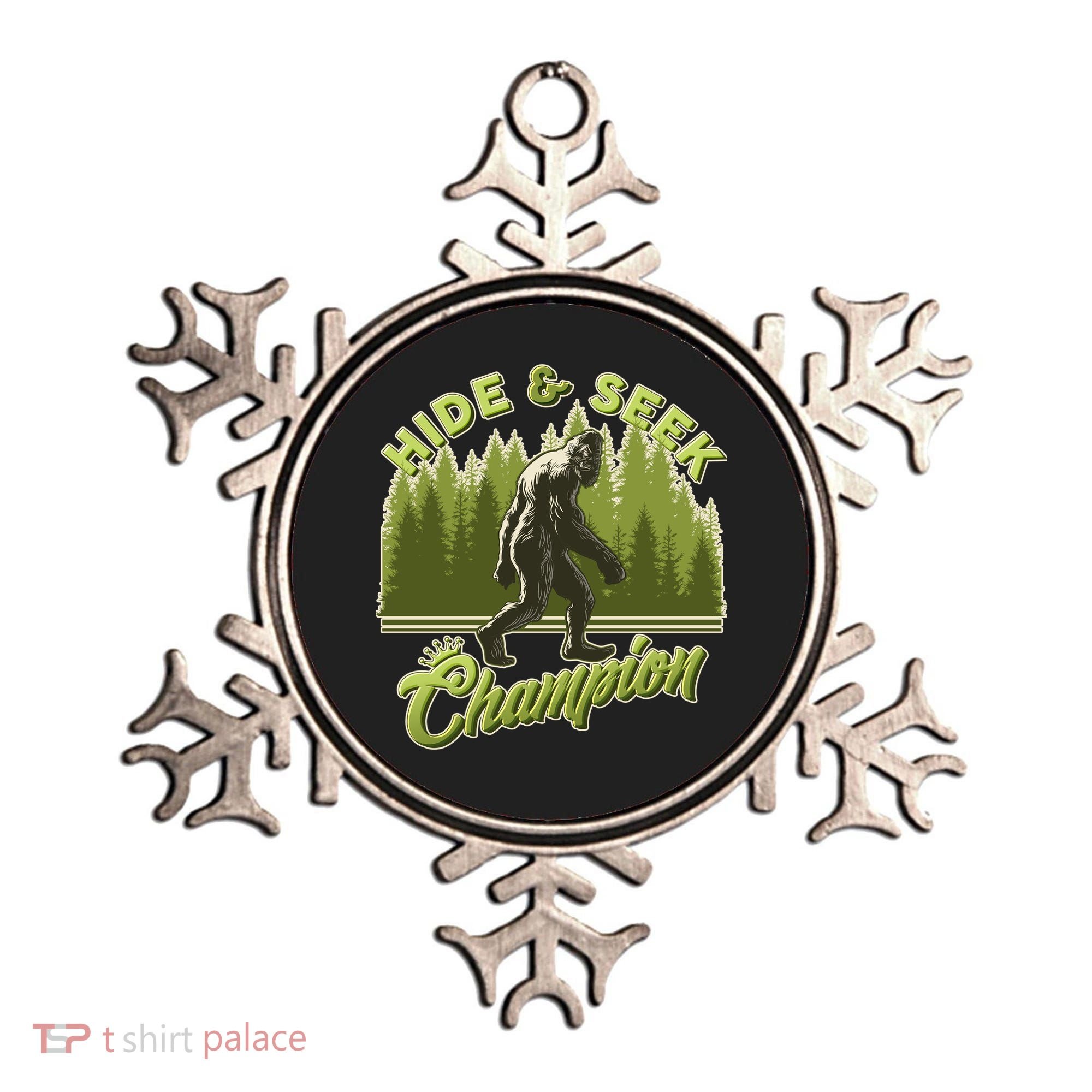 Funny Hide & Seek Champion Big Foot Sasquatch Monster  Ornament