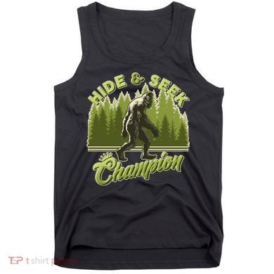 Funny Hide & Seek Champion Big Foot Sasquatch Monster  Tank Top