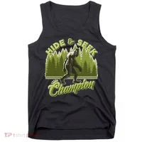 Funny Hide & Seek Champion Big Foot Sasquatch Monster  Tank Top thumb 0