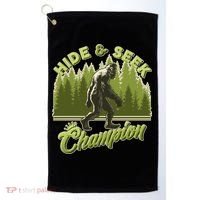 Funny Hide & Seek Champion Big Foot Sasquatch Monster  Golf Towel thumb 0