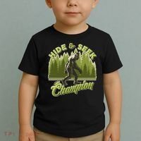 Funny Hide & Seek Champion Big Foot Sasquatch Monster  Toddler T-Shirt thumb 2
