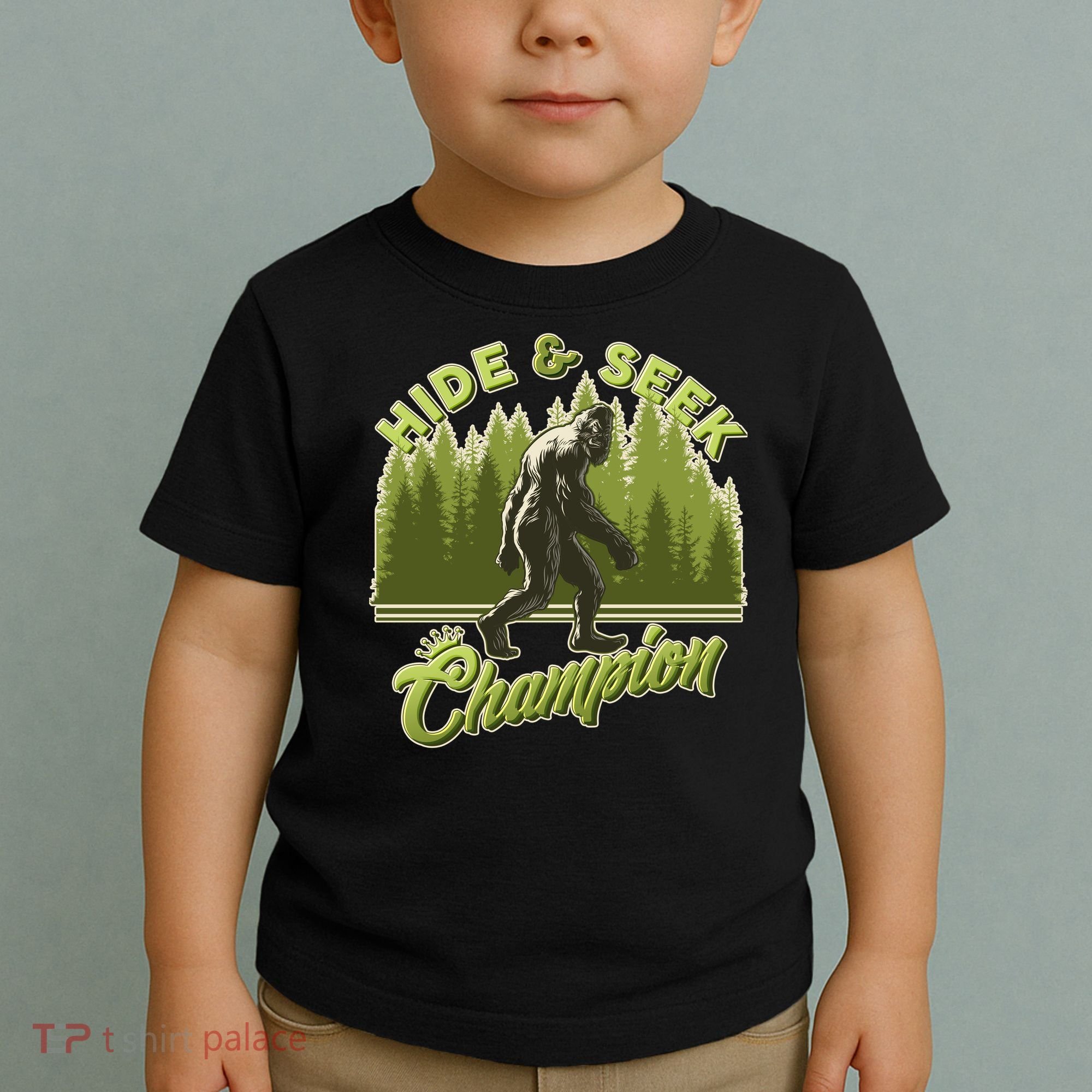 Funny Hide & Seek Champion Big Foot Sasquatch Monster  Toddler T-Shirt