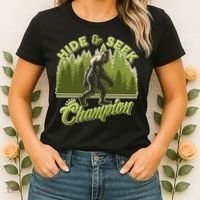 Funny Hide & Seek Champion Big Foot Sasquatch Monster  Women's T-Shirt thumb 2