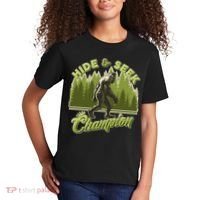 Funny Hide & Seek Champion Big Foot Sasquatch Monster  Kids T-Shirt thumb 2