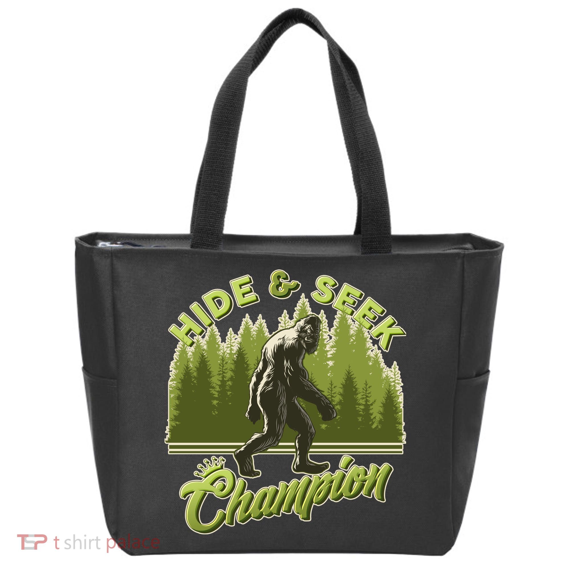 Funny Hide & Seek Champion Big Foot Sasquatch Monster  Tote Bag