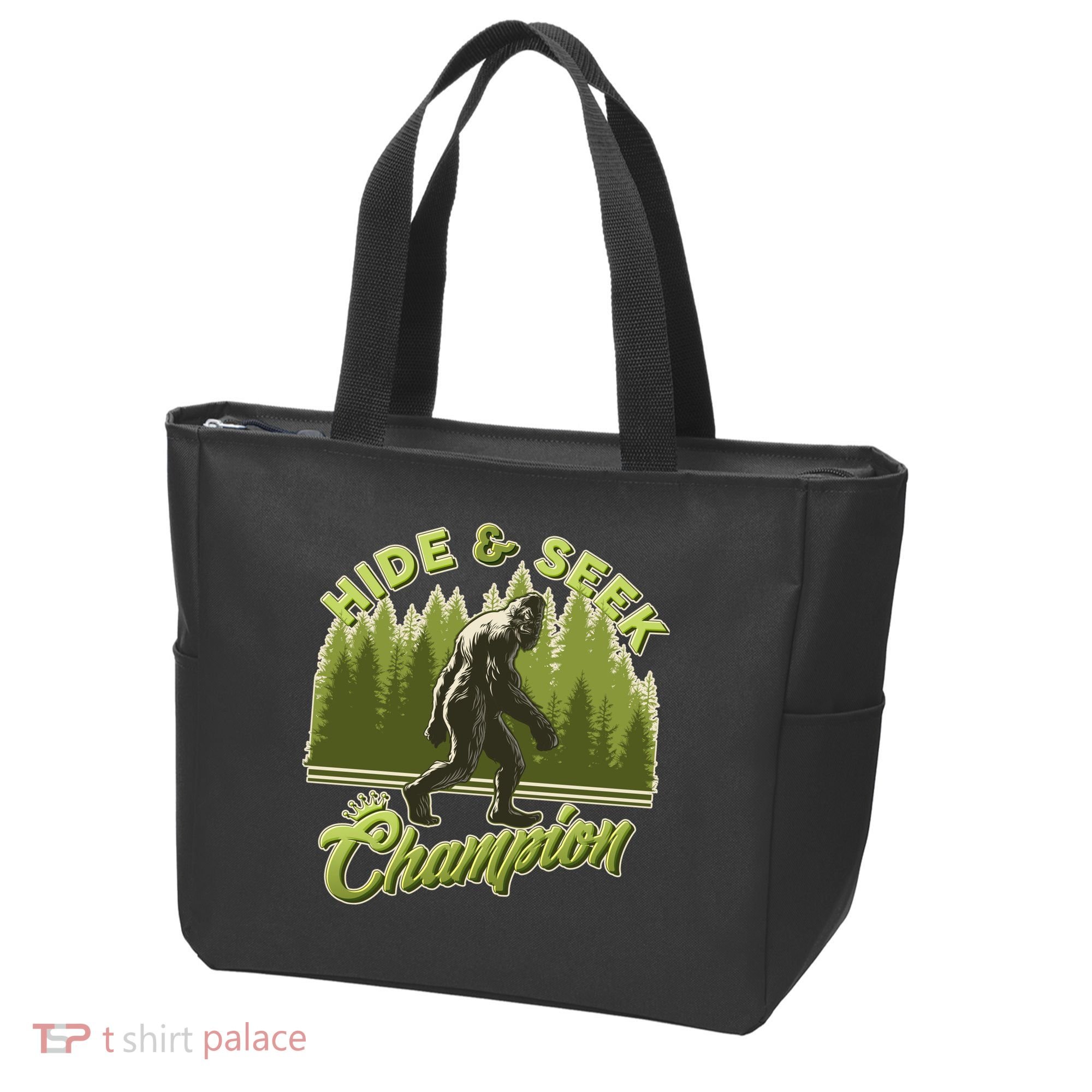 Funny Hide & Seek Champion Big Foot Sasquatch Monster  Tote Bag